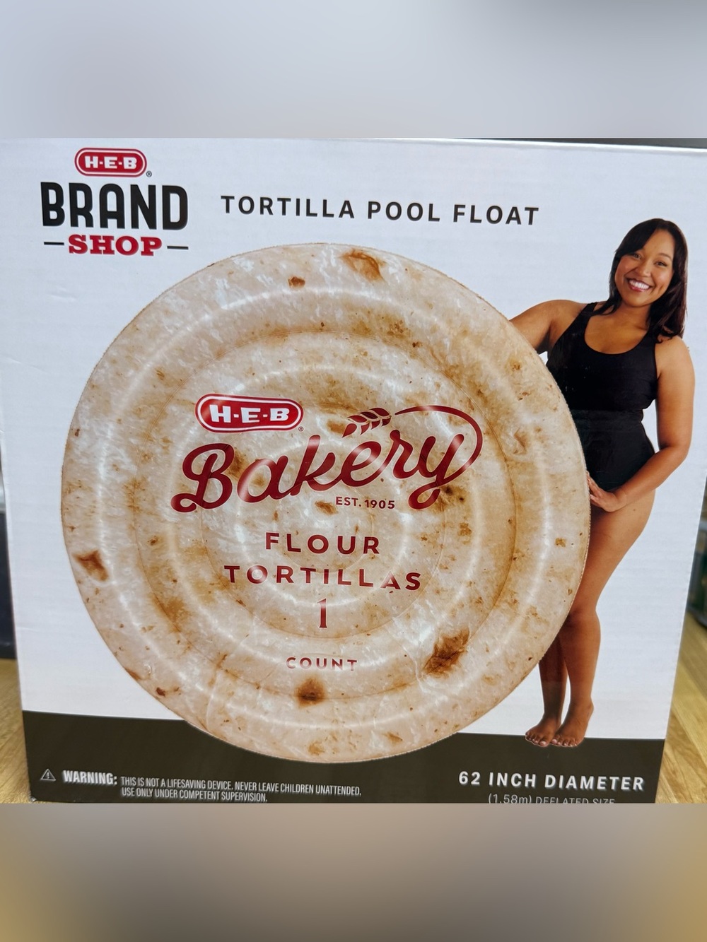 Awesome HEB Flour Tortilla Pool Float- NWT